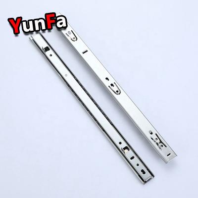 China 27mm Silent Full 2 ​​Fold Extension Bayonet Mounted Ball Bearing Drawer Slide With Hooks (8