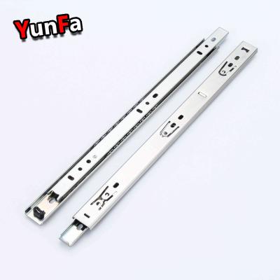 China Jieyang factory silent sale 2710 mm open short double drawer slides iron guide drawer slider for sale