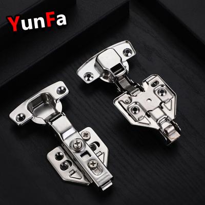 China Factory Sale Adjustable Hinge Iron Self-Discharge Damping 3D Hydraulic Soft Closing Door Cabinet Concealment Hinge for sale