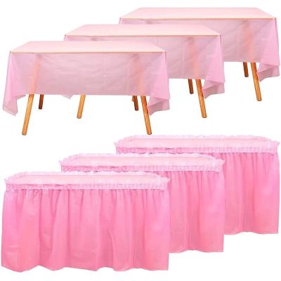 China Oil-and waterproof 137x274cm hot selling products party luxury tablecloth plastic disposable tablecloths it goes with the dress for sale