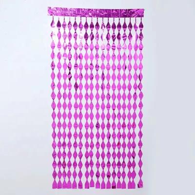 China Festival Decoration Customized Diamond Pattern Decorative Strip Foil Strip Diamond Pattern Decorative ALUMINUM FRINGE CURTAIN for sale