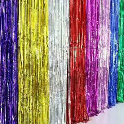 China 1MX2M Party ALUMINUM FRINGE CURTAIN birthday decoration color your party for sale