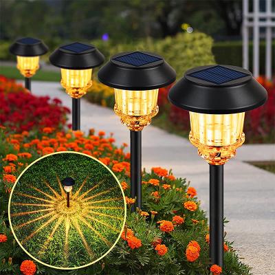 China Solar LANDSCAPE Pathway Lights Outdoor Decorative Glass Lights Waterproof Led Garden Patio Lawn Yard Driveway and Landscape Lamp for sale