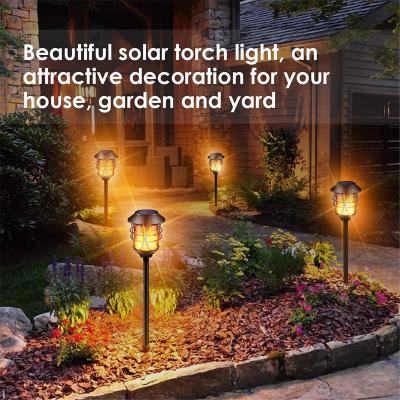 China LED Lawn Lamp Outdoor Waterproof Torch Lamp Realistic Dancing Flame Solar Flashing Lamp for sale