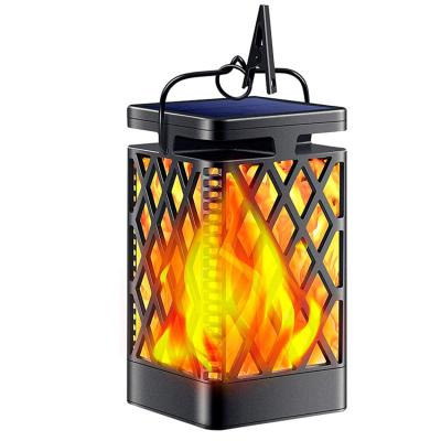 China Wholesale Garden Customization Flame Led Outdoor Hanging Solar Lantern Garden Light for sale