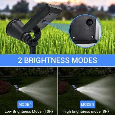 China ROAD Landscape Spotlight IP65 Adjustable Solar Waterproof Garden Light 2-in-1 Yard Walkway Pool Deck Solar Light for sale