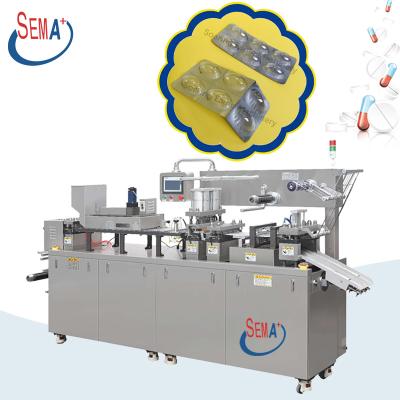 China Full Automatic Food Al-Plastic Alu Flat Plate Small Pill Tablet Capsule Blister Packing Machine Price for sale