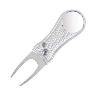 China 31 Golf Ball Tool 420 Stainless Steel Retractable Blade Aluminum Handle Golf Ball Marker Cap Clip Custom Digging Tool For Hiking for sale