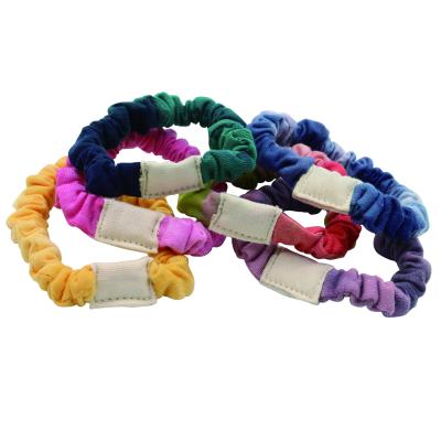 China Fashionable Wholesale Skinny Dye Scrunchy Cotton Scrunchies Elastic Hair Band Hair Ties For Women Girls Hair Accessories for sale