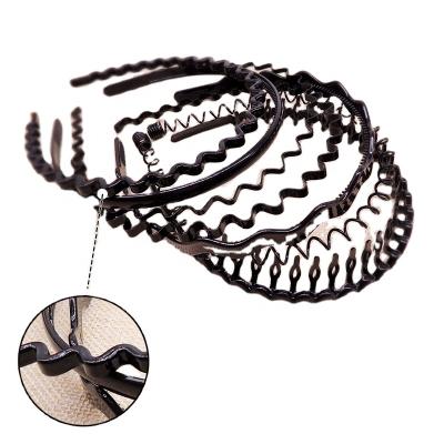 China Fashion Plastic Zig Zag Black Sharks Tooth Hair Comb Headband Headband Hair Circle Accessory For Lady Girls Women for sale