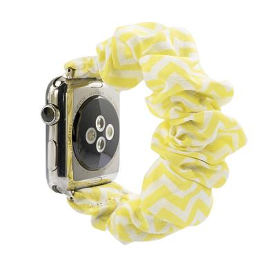 China Fashionable Wholesale Bulk Nylon Watch Strap Custom Printed Polyester Elastic Apple Watch Band for sale