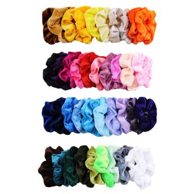 China 2020 Soft Wholesale Good Set Urban Velvet Hair Scrunchie Suppliers For Girl Women for sale