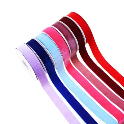 China 2020 New Arrival 25mm Single Face Gift Box Stretch Twinkle Wide Velvet Cable Ribbon Roll for sale