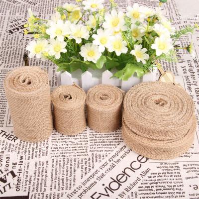 China 2020 Factory direct supply custom color nature jute mesh ribbon roll custom made eco-friendly for sale