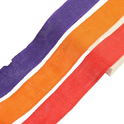 China Viable hot selling christmas supply china manufacturer wholesale colorful burlap ribbon cable 1/4 inch for sale