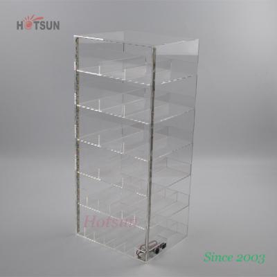 China Acrylic Countertop LED Acrylic Display Stand For Mobile Phone Accessory Display Holder With Plug for sale