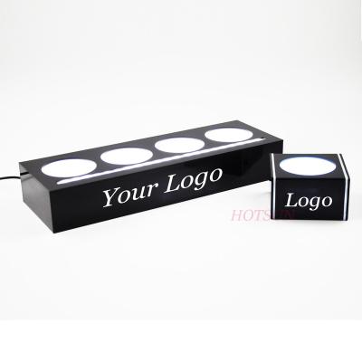 China Eco-friendly Supermarket Beer Bottle Holder LED Creative Selling Acrylic Display for sale