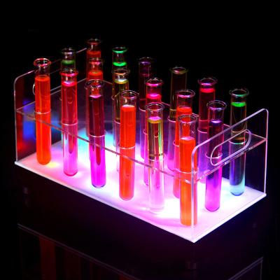 China Sustainable LED Lighting Spirit Tube Tray Acrylic Ice Chest for sale