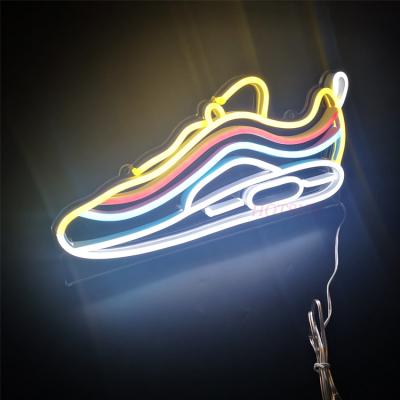 China DC 12V Eco-Friendly Worktop Free Standing Sneaker Shoe Sign LED Acrylic Neon Sign for sale