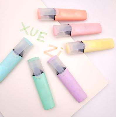 China 2021 new design 12colors plastic soft seed custom 2 in 1 dual double sides highlighter bar marker pen for sale