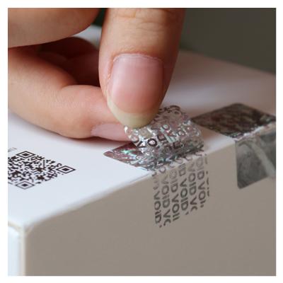 China Latest Waterproof Customized Wholesale Box Sealing Stickers Printing Silver Values ​​Warranty Void Seal Stickers for sale