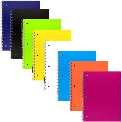 China A4 A5 A6 Wide Neat Line Wirebound Notebook 70 Sheets Durable Laminated Laminated Cover Assorted Color Wire Limit Notebook for sale