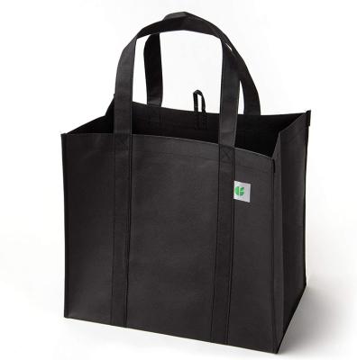 China Soft-loop Folding Tote Bag Reusable Polyester Foldable Heavy Duty Expandable Grocery Bag for sale