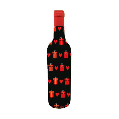 China Interesting Wine Bottle Package Restaurant Decorative Fine Cloth Christmas Wine Bottle Cover for sale