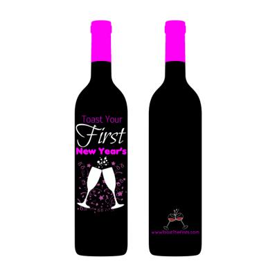 China Wine Bottle Package Laminated Material Fabric Wine Bottle Cover For Christmas for sale