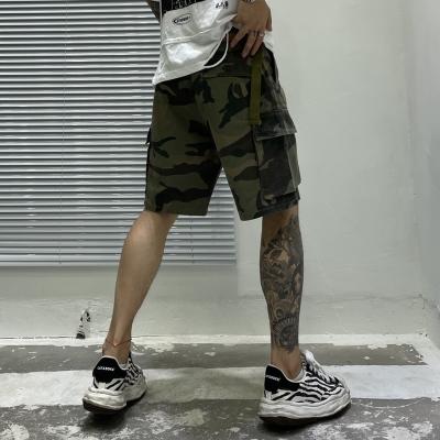 China QUICK DRY Mens Camouflage Outdoor Cargo Shorts Pocket Casual Half Waist Mid Waist Loose Shorts for sale