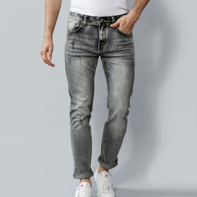 China High Quality Breathable Mens Black Ripped Vintage Casual Jeans Slim Style Long Denim Pants for sale