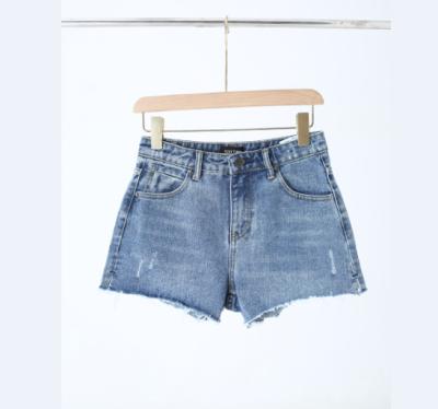 China QUICK DRY Women's Cotton Denim Shorts Summer Ripped Raw Bottom Washed Hot Underpants for sale