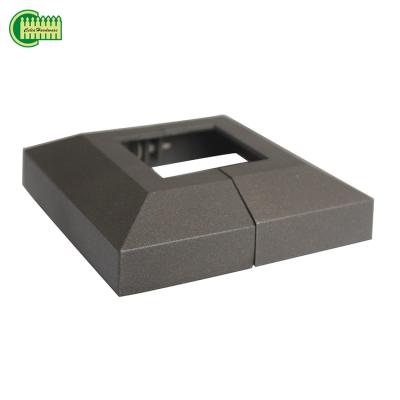 China Easily Assembled Decorative Square Metal Alloy Cover for Fence Fence, Gate or Post for sale