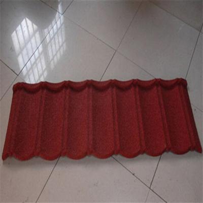 China Red Color Stone Metal Roof Tile / Coated Roof Tiles South Africa 1340*420 mm for sale