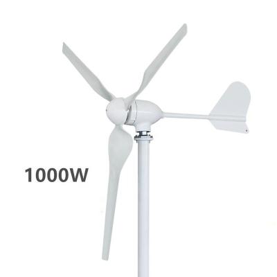 China Wind Generator 1500W 48V 3 PCS 1080MM Fiber Blades 1.5KW 220V 120V Nylon Windmill Model FT-1500M8 OULAN-WT-010 for sale