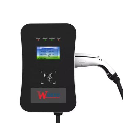 China Weeyu ac ev charger 3 phase 1 phase 7kw 11kw 22kw electric car wallbox fast charging stations with APP OULAN-CC-003 for sale