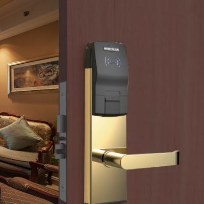 China Household Door Locks Factory Price Best Durable 304 Stainless Steel Hotel Lock Rfid Card Emergency Opening Fake-Test Alarm Smart Hotel Lock for sale