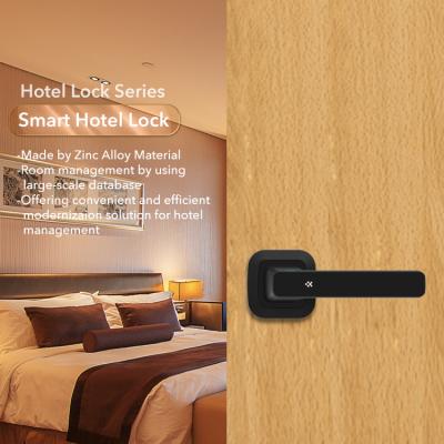 China Zinc Alloy Small Profession Rfid Mifare Card Emergency Opening Only-Handle Design Anti-Fire Hotel Lock With Management Software for sale