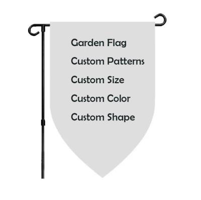 China Bright Hot Sale Color Garden Flag Customize Outdoor Double Sided Sublimation Flag Printing Promotional Flags for sale