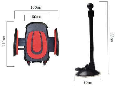 China Multi Function Red Adjustable Mobile Phone Holder 360° Rotation Long Neck for sale