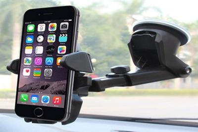 China Iphone Samsung Adjustable Car Phone Holder For Car Dashboard / Windscreen for sale