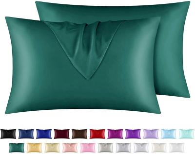 China Amazon Envelope Closure Anti-static Hot Selling Silky Satin Toddler Pillow Case For Hair And Skin Pillow Covers With Envelope Closure for sale