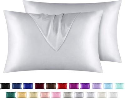 China Anti-Static Wholesale Pillows Covers Silk Pillowcase Summer Silk Satin For Hair And Skin Custom Solid Colors Satin Pillowcases for sale