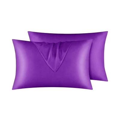 China Wholesale Hot Selling Anti-static Luxury Satin Silky Envelope Polyester Pillowcase Cover Mulberry Silk Pillow Cases for sale