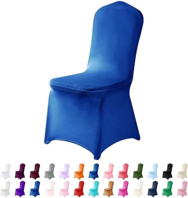 China Royal Blue Anti-stain Spandex Chair Covers For Banquet Chair Cover Birthday Party Event Decor Seat Cover for sale