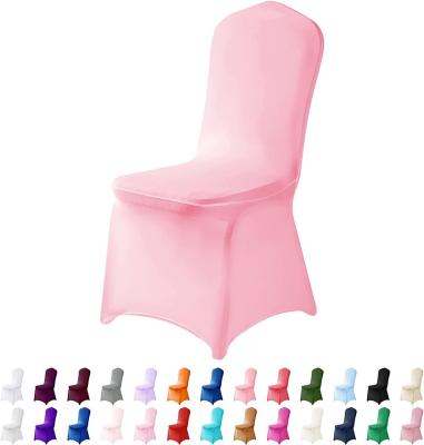 China Factory direct hot sale Anti-stain elastic pink Spandex chair cover elastic for wedding party banquet event for sale