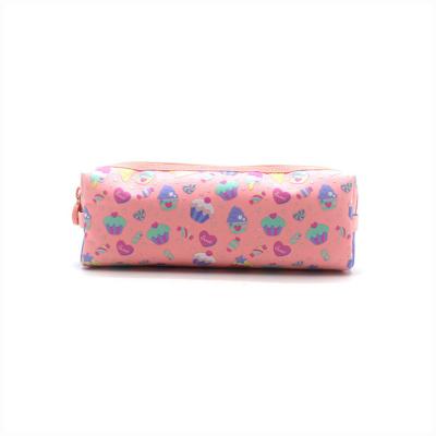 China All Over Print Pattern OEM PVC Pocket Professional Custom Stationery All Over Print Waterproof Zipper Stationery Pencil Bag for sale