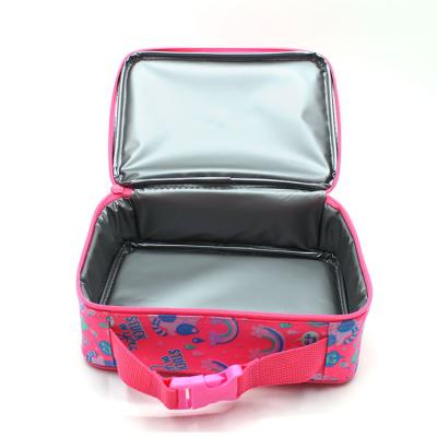 China Waterproof Custom Reusable Picnic Bag Portable Cute Cat Travel Kids Lunch Insulated Bag for sale