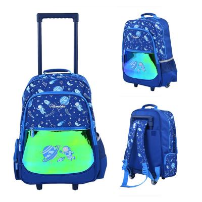 China Smiggle OEM Waterproof Custom Print Trolley Backpack Kids Satchel Trolley School Bags For Kids for sale