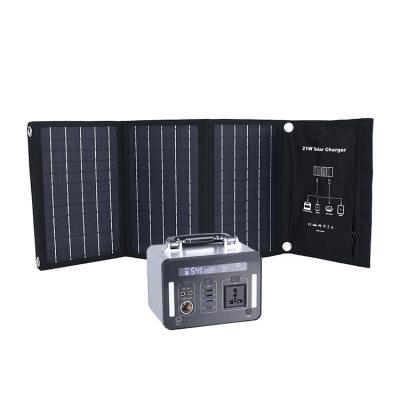 China New Backup Cycle Backup Solar Panel 300W 500W 1000W Wireless Charging Station Set Charger Power Bank for sale